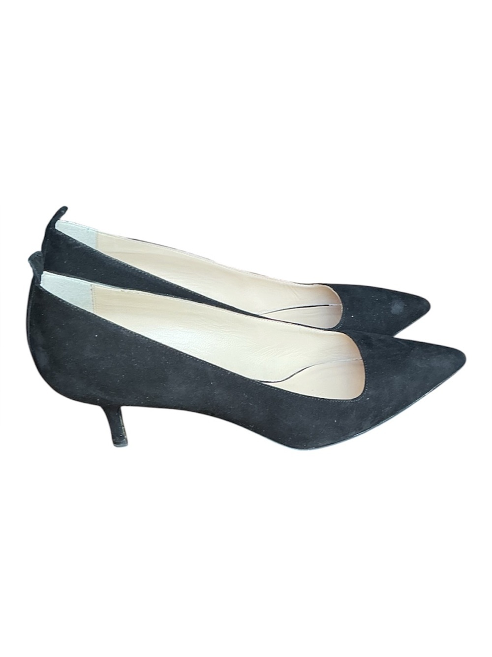 Everlane Black Suede Kitten Heels Size 9 Made in Italy Pointed Toe Pumps - Picture 5 of 15